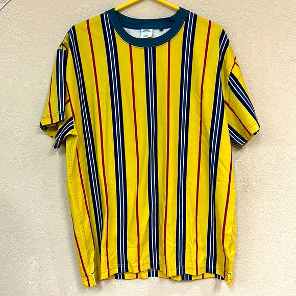 Urban Outfitters Other - Urban Outfitters Mens Crewneck Cotton Stripe Tee Yellow Multicolor size m